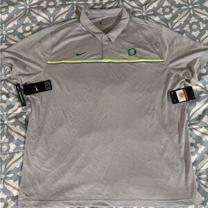 Nike Gray Polo Shirt with Green Accents Oregon Ducks